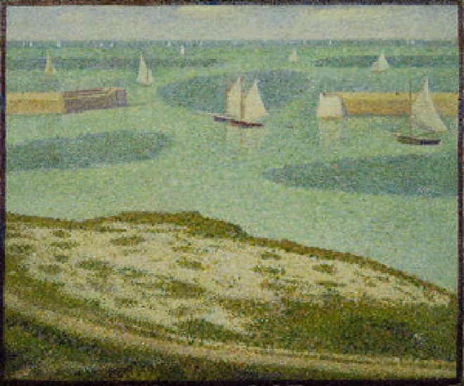 Port-en-bessin, Eingang Zum Hafen, 1888 — Georges Pierre Seurat