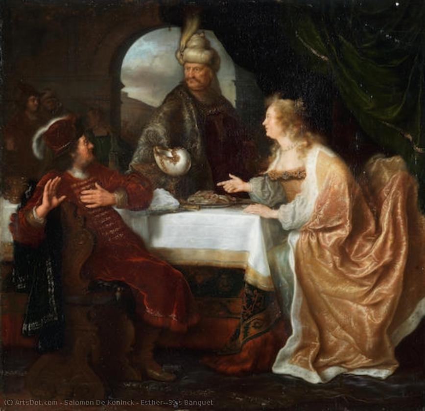 Esther's Banquet — Саломон Де Конингк