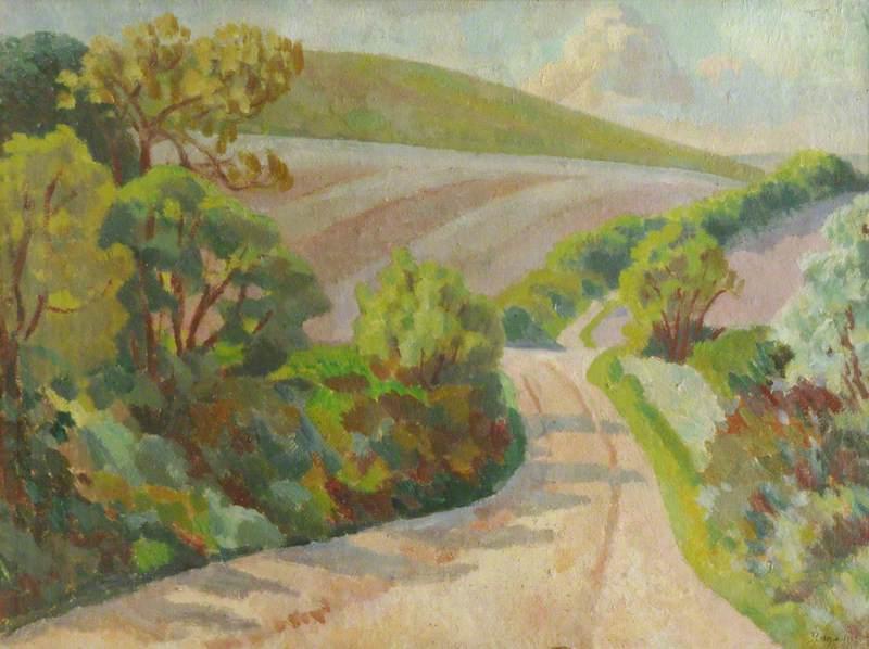 A Lane In Rolling Countryside, South Downs — Roger Eliot Fry