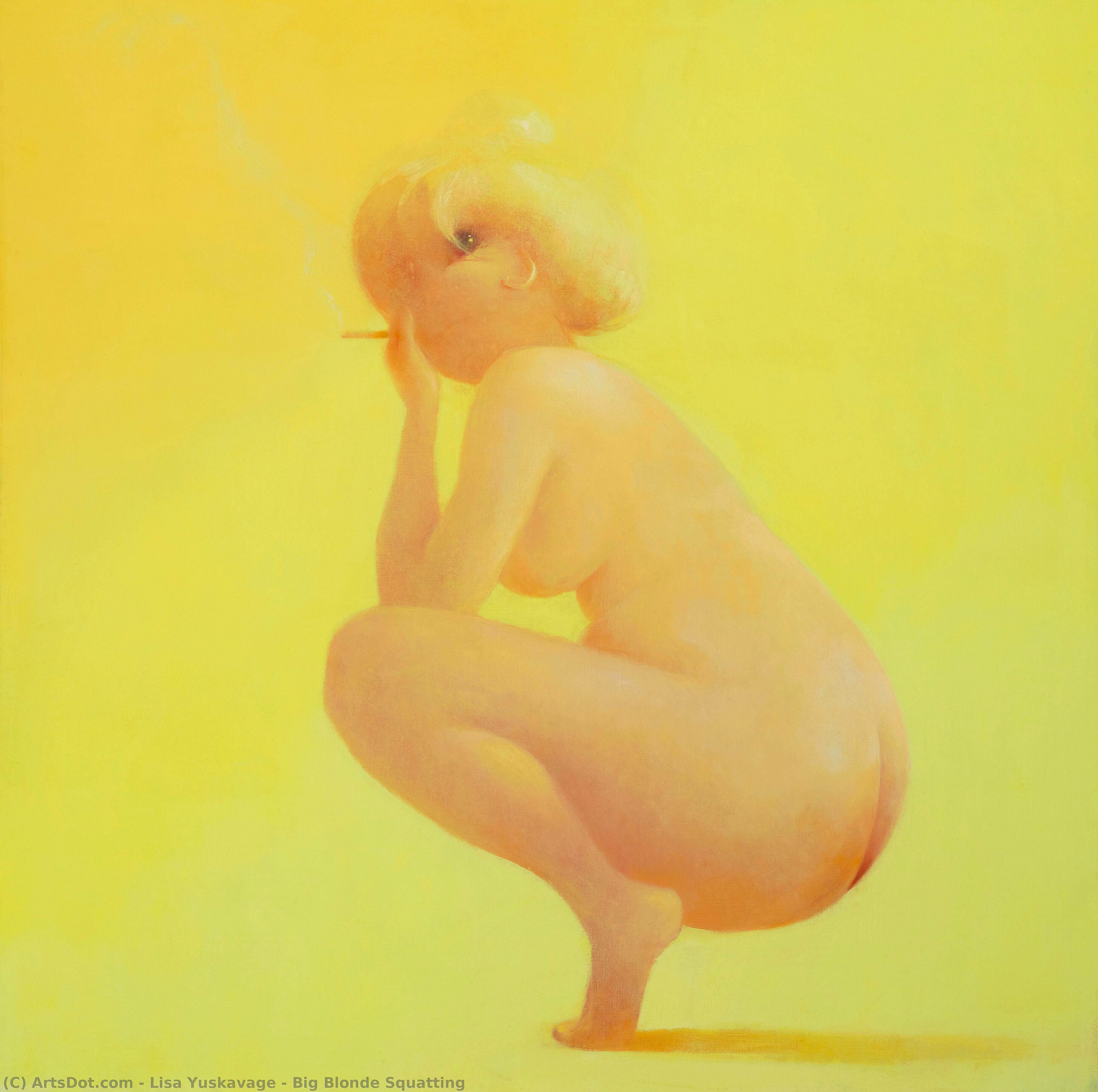 Big Blonde Squatting — Lisa Juskavge