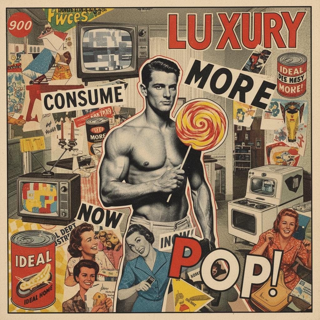 Fragmented Desires: A Monumental Collage Of Mid-century Consumerism And Anatomical Tension — Élise Bonnet