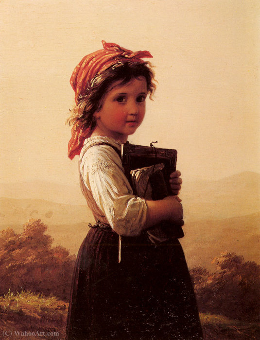 A Little Schoolgirl — Meyer Georg Von Bremen (johann Georg Meyer)