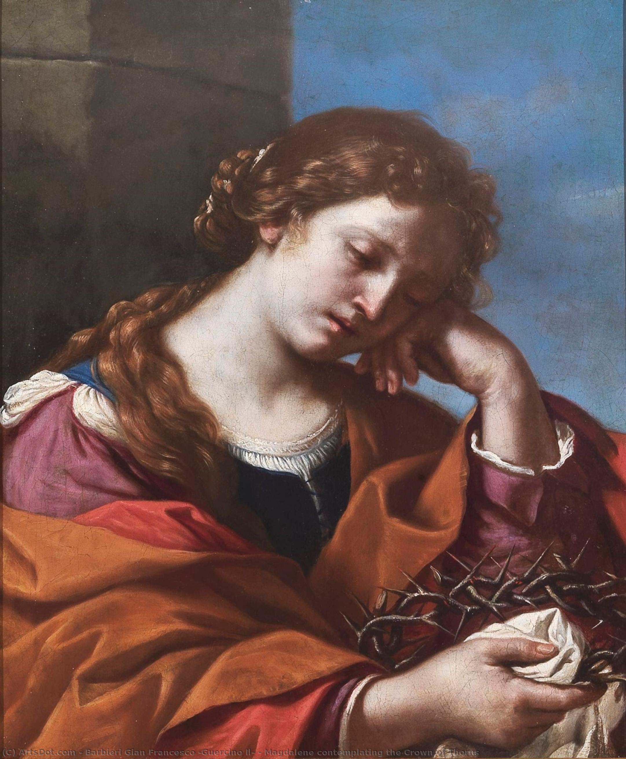 Magdalene Contemplating The Crown Of Thorns — Barbieri Gian Francesco (guercino Il)