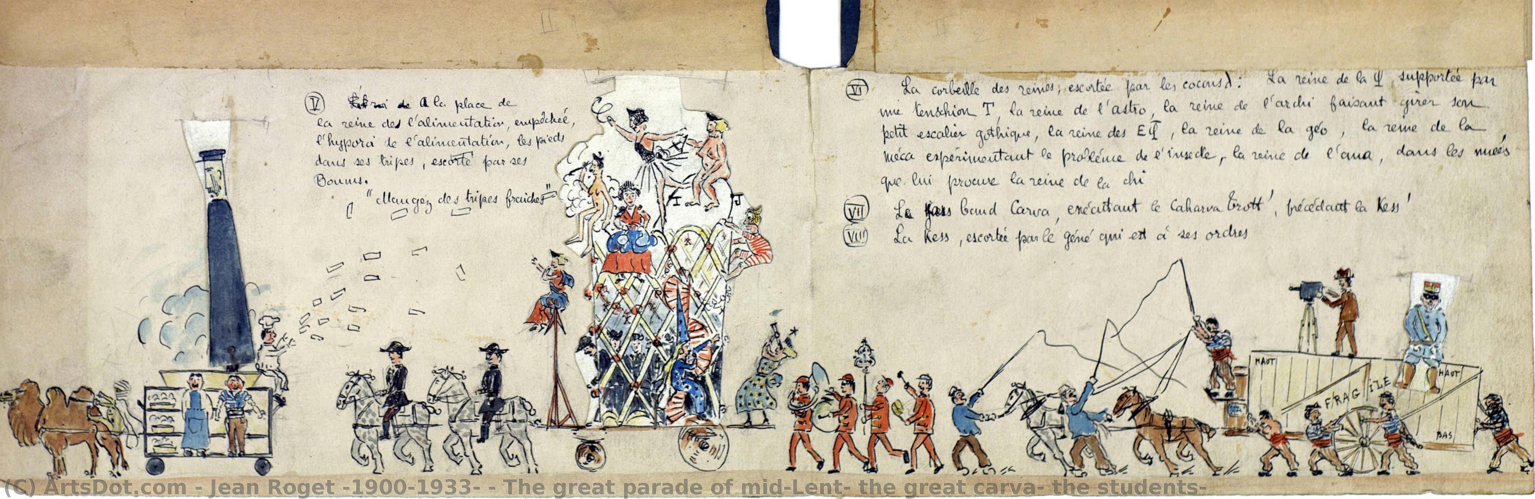 The Great Parade Of Mid-lent: The Great Carva, The Students — Jean Roget (1900-1933)