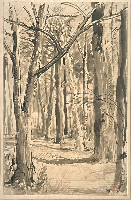 Driveway Through The Woods — Jean-louis Ernest Meissonier