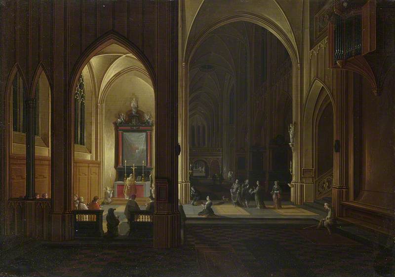 An Evening Service In A Church — Bonaventura I Peeters