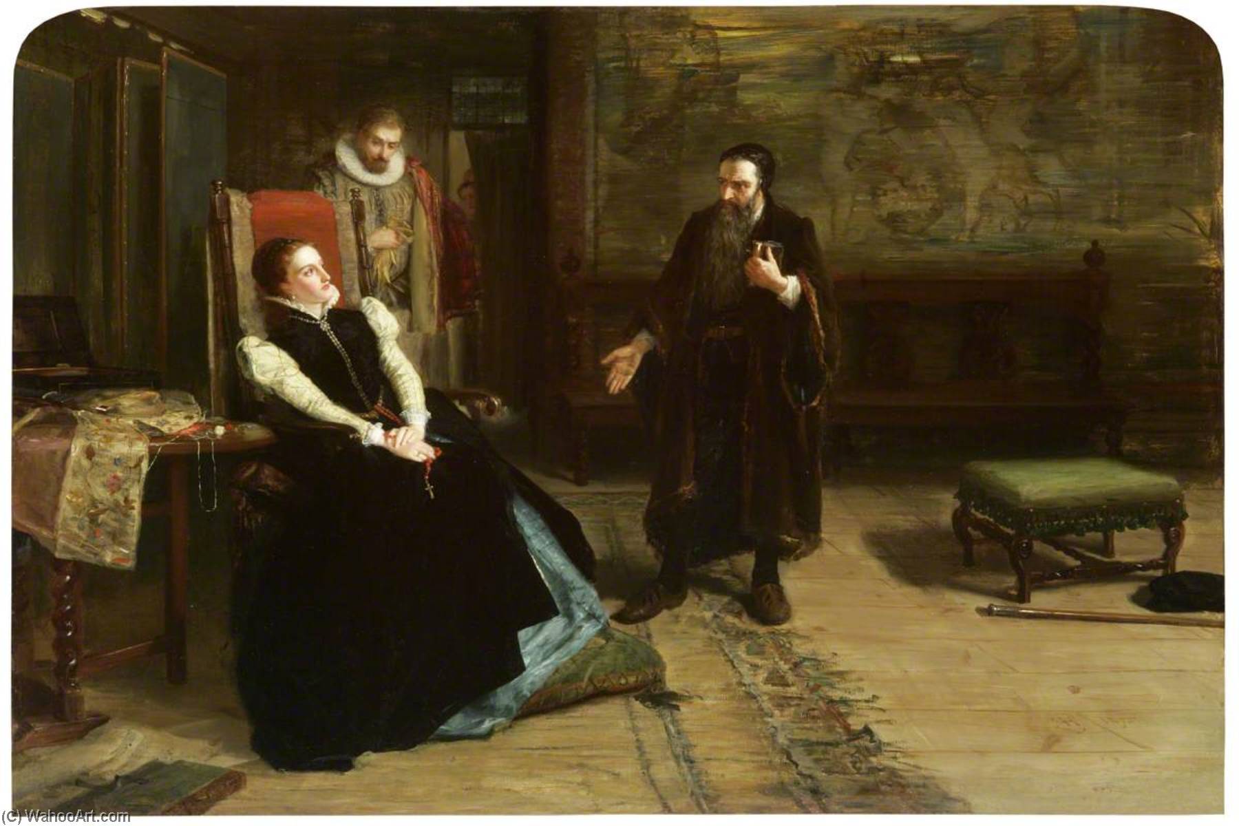 The Conference Between Mary, Queen Of Scots And John Knox At Holyrood Palace, 1561 — Robert Inerarity Herdman