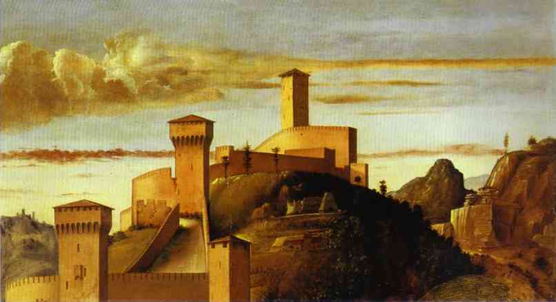 Pesaro Altarpiece. Background Landscape From The Coronation Of The Virgin — Giovanni Bellini