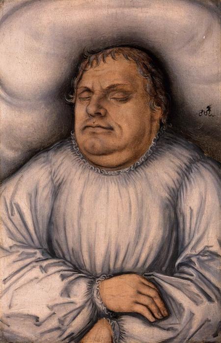 Portrait Of Martin Luther On His Deathbed — Lucas Cranach The Younger