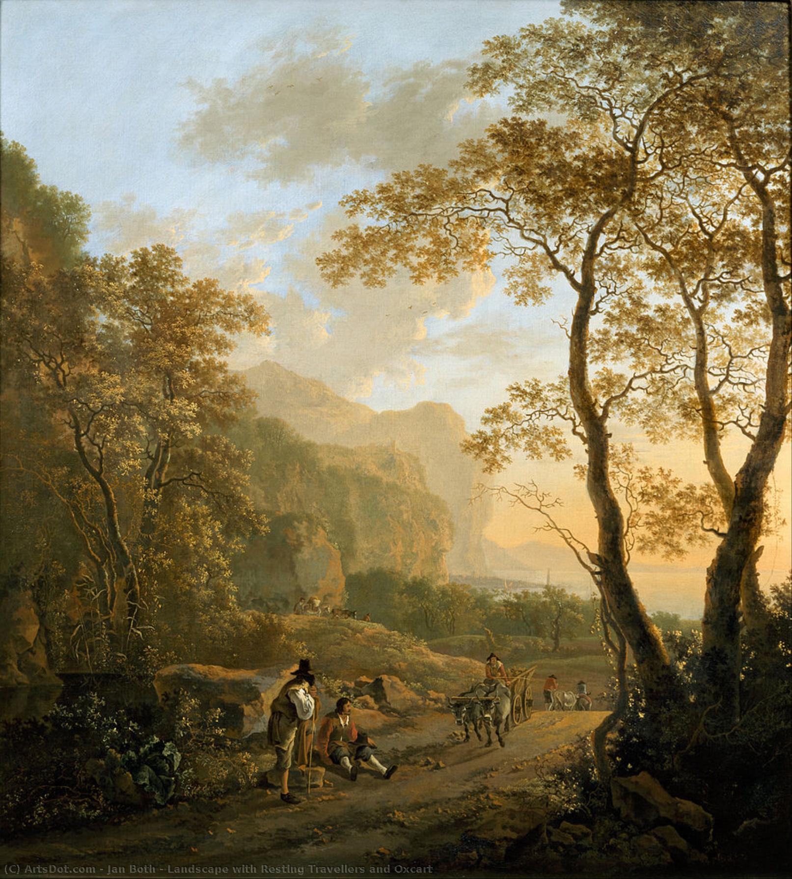 Landscape With Resting Travellers And Oxcart — Jan Both