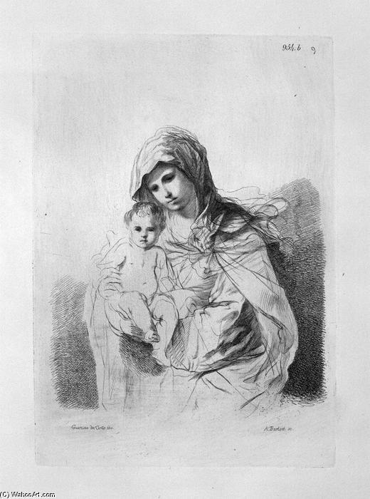 The Virgin And Child In Half-figure In Her Arms, From Guercino — Giovanni Battista Piranesi