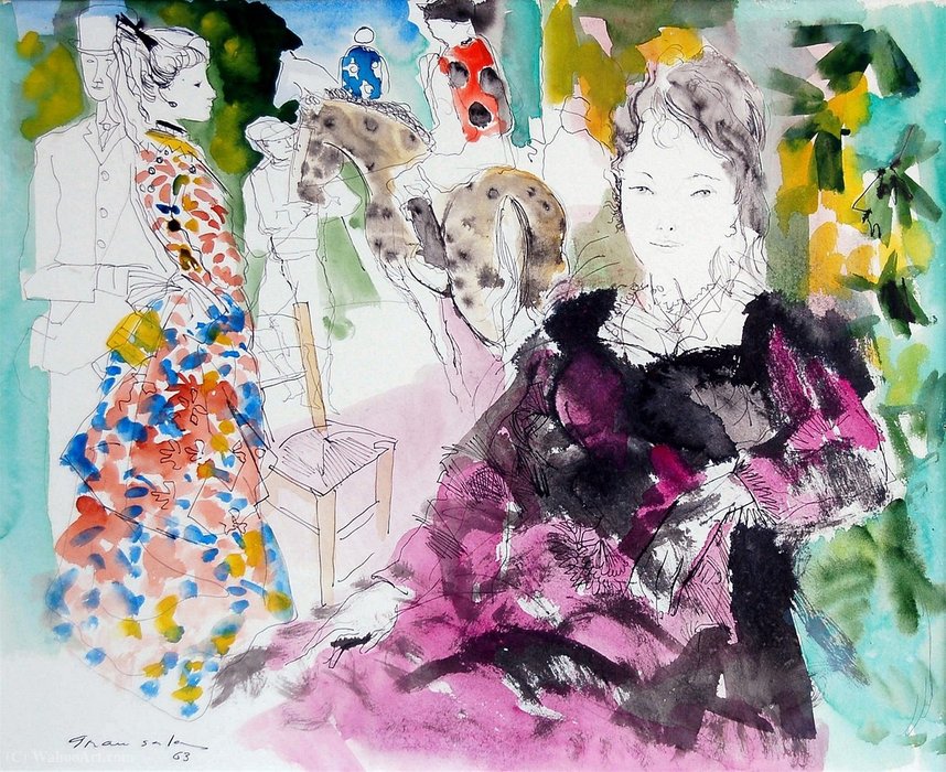Women, Men And Horserider, (1963) — Emilio Grau Sala