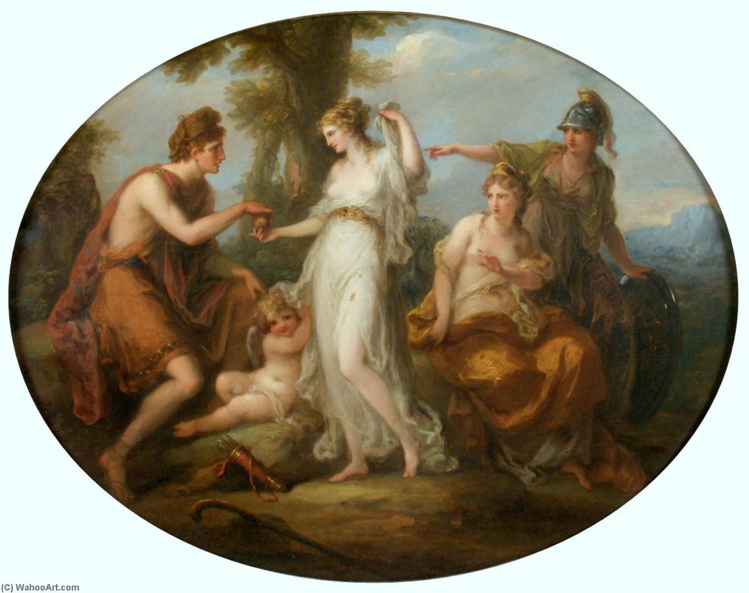 The Judgement Of Paris — Angelica Kauffmann (maria Anna Angelika)