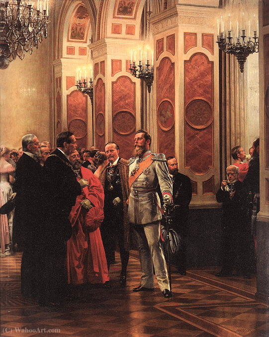 Kronprinz Friedrich Wilhelm Auf Dem Hofball (1878) — Anton Von Werner