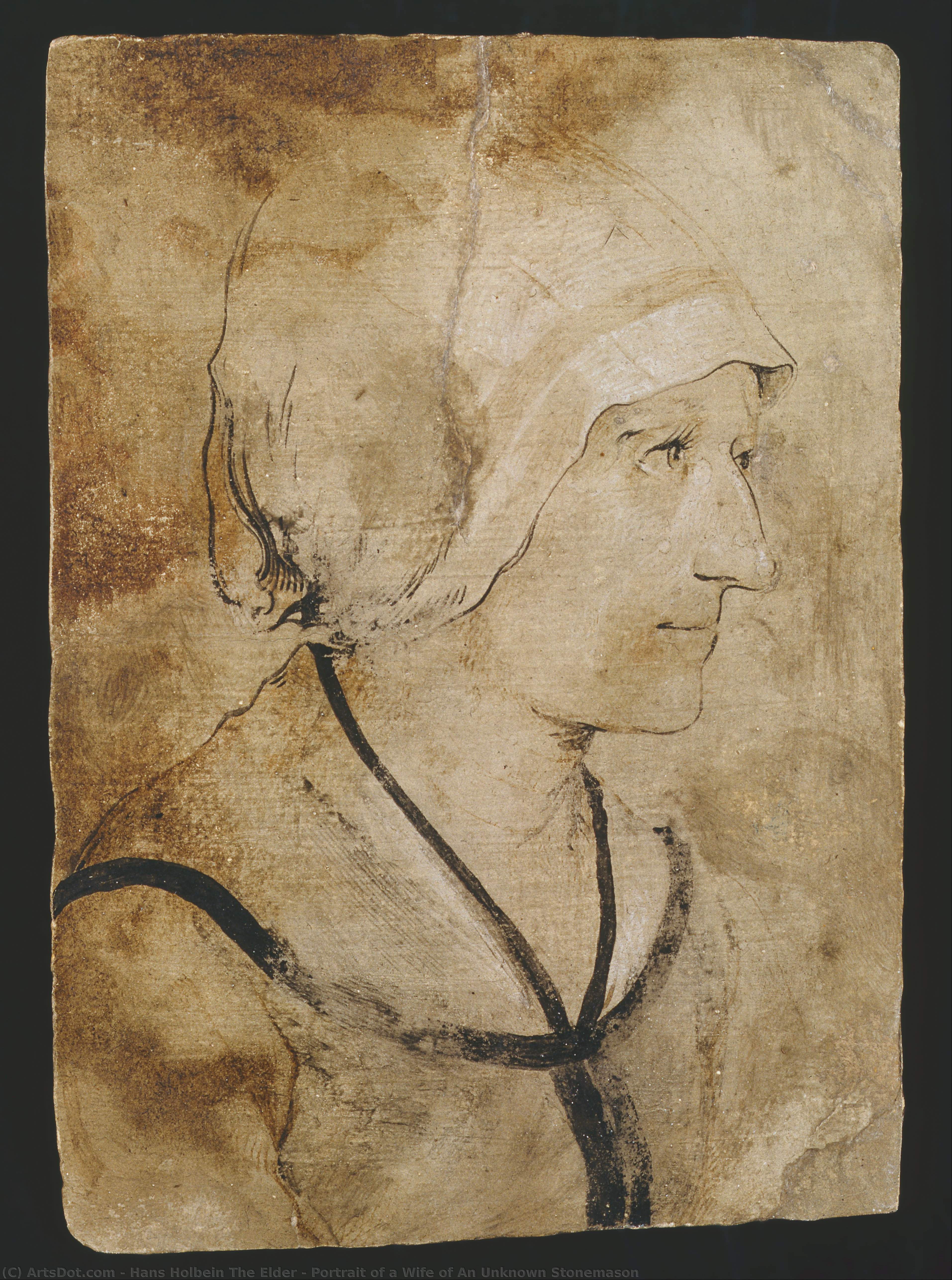 Portrait Of A Wife Of An Unknown Stonemason — Hans Holbein The Elder