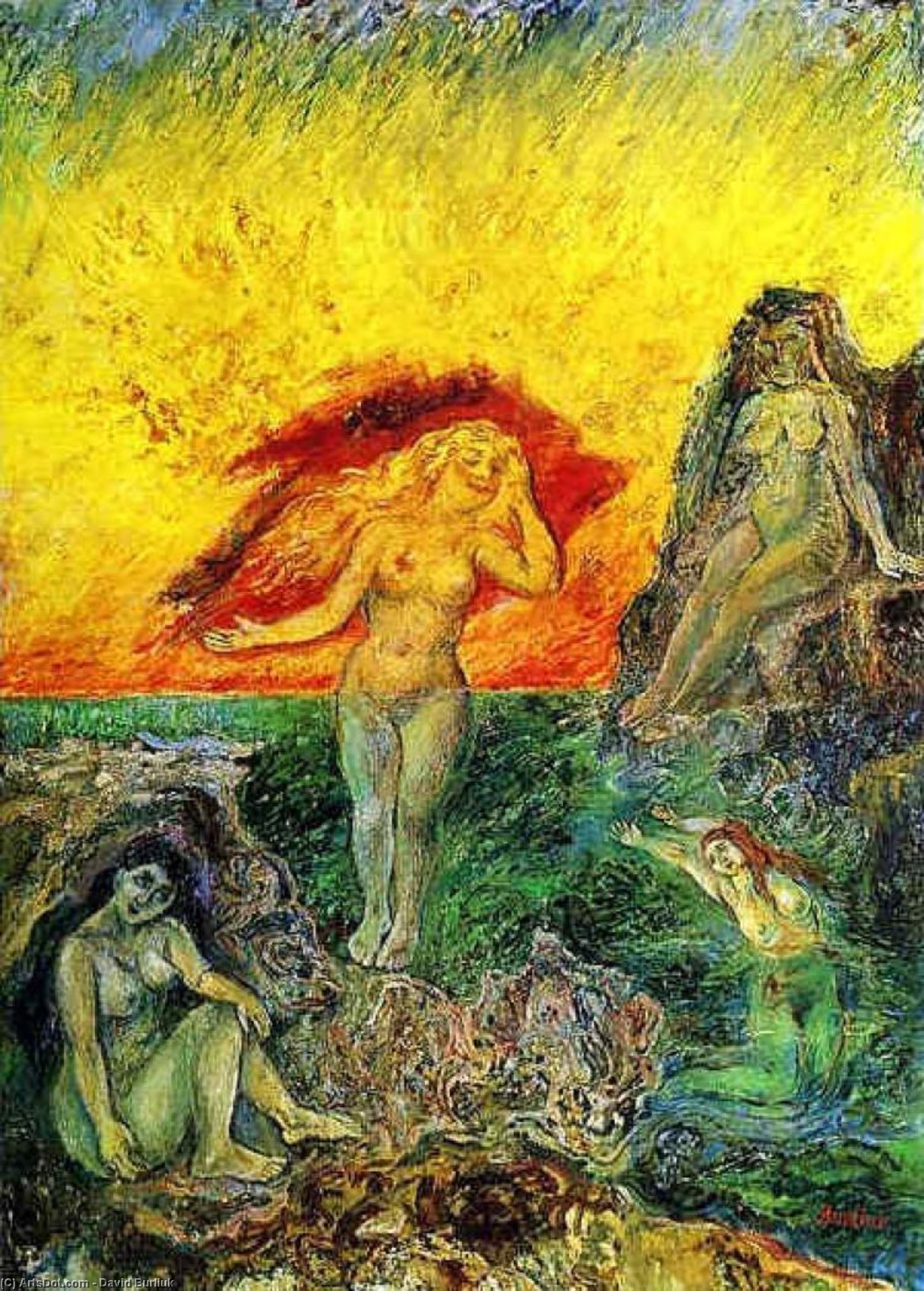 Bathing Women (zeus' Daughters) — David Davidovič Burliuk