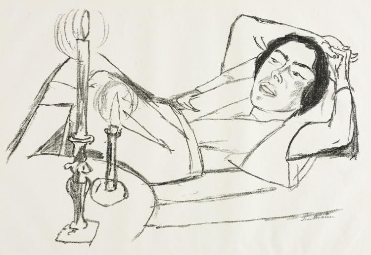 Reclining Woman (portrait Of Johanna Loeb) — Max Beckmann