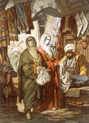 The Silk Bazaar, — Amadeo Preziosi