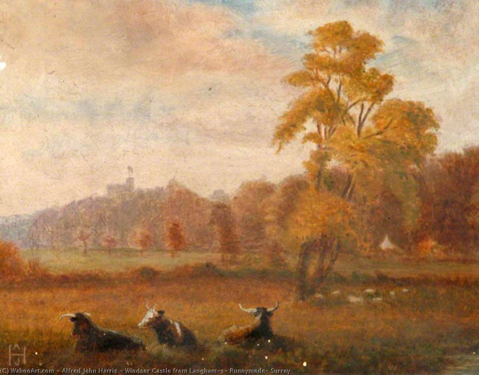 Windsor Castle From Langham's, Runnymede, Surrey — Alfred John Harris