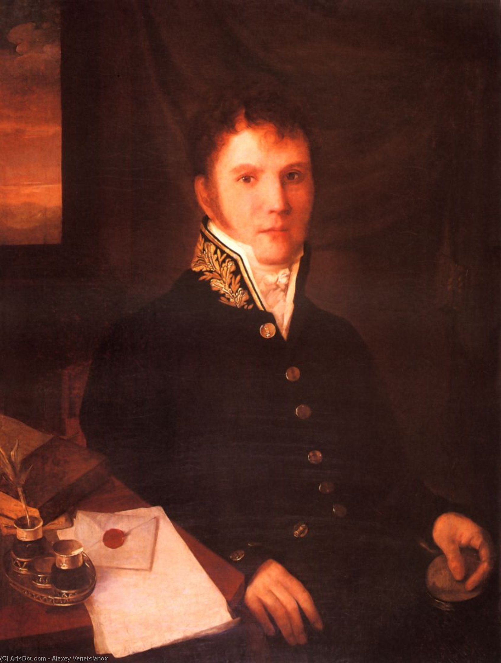 Portrait Of An Official — Aleksej Venetsianov