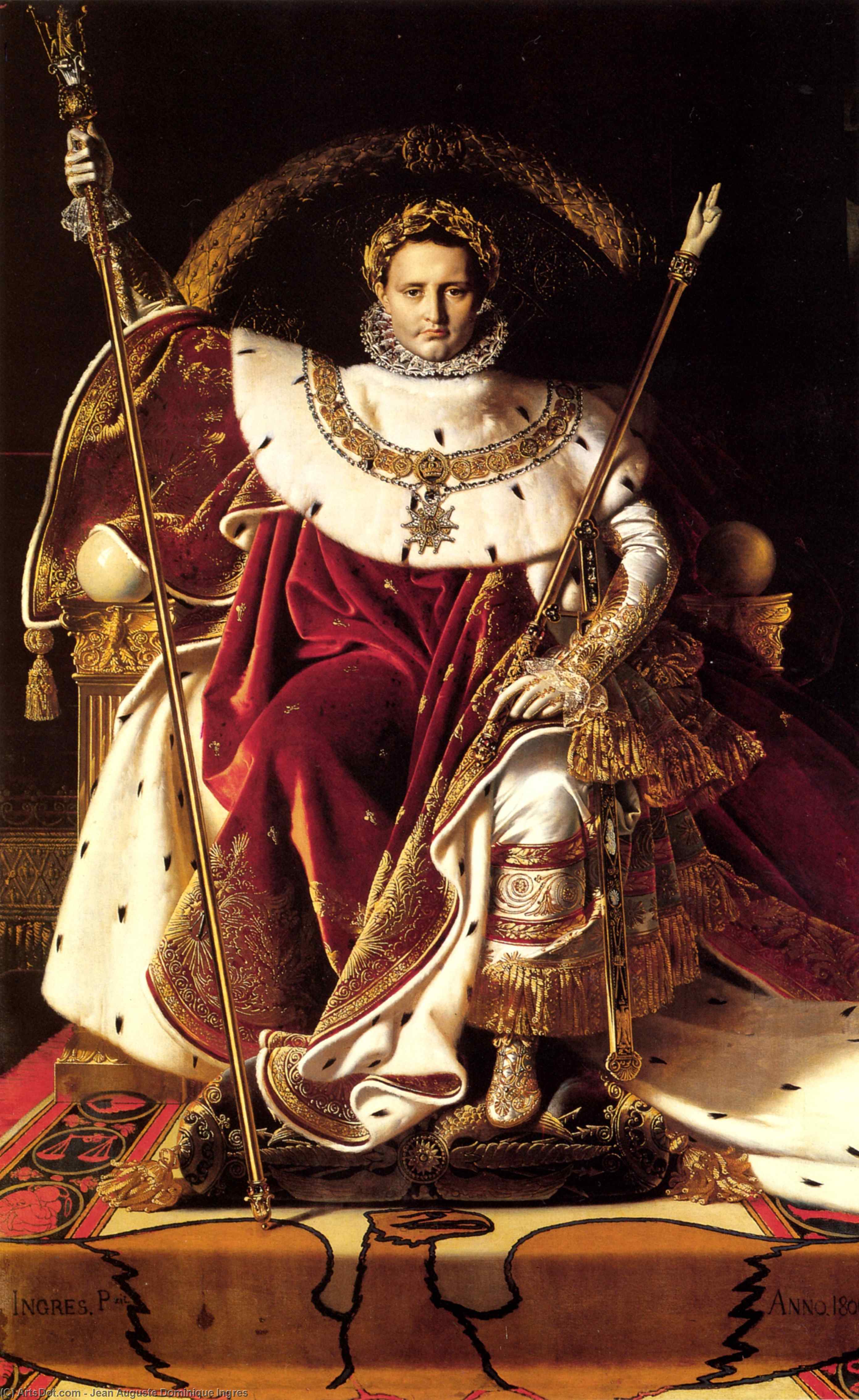 Napoleon I On His Imperial Throne-large — Ingre