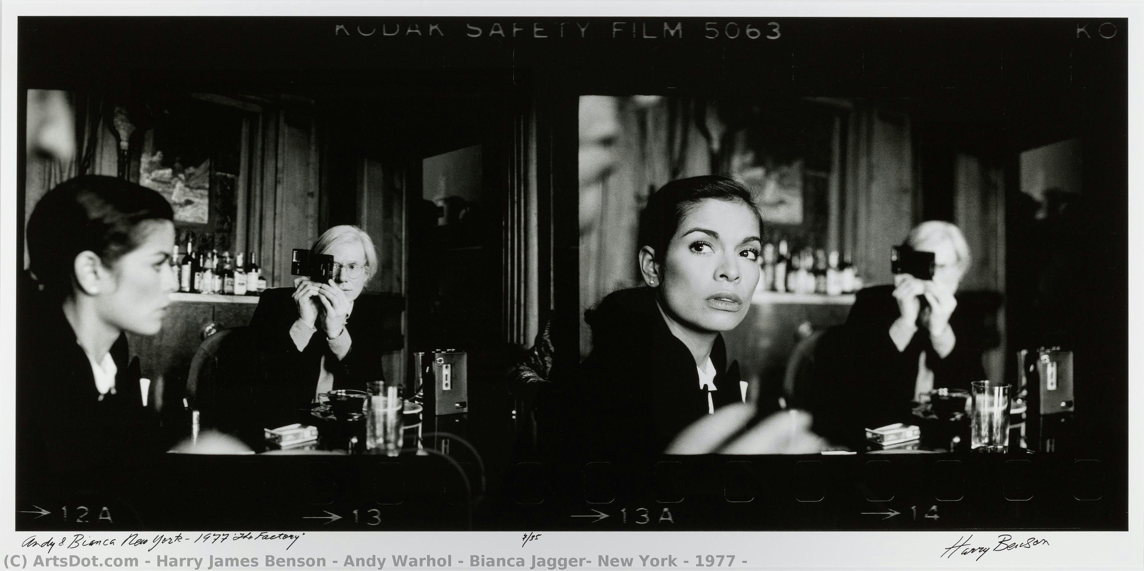 Andy Warhol & Bianca Jagger, New York - 1977 — Harry James Benson