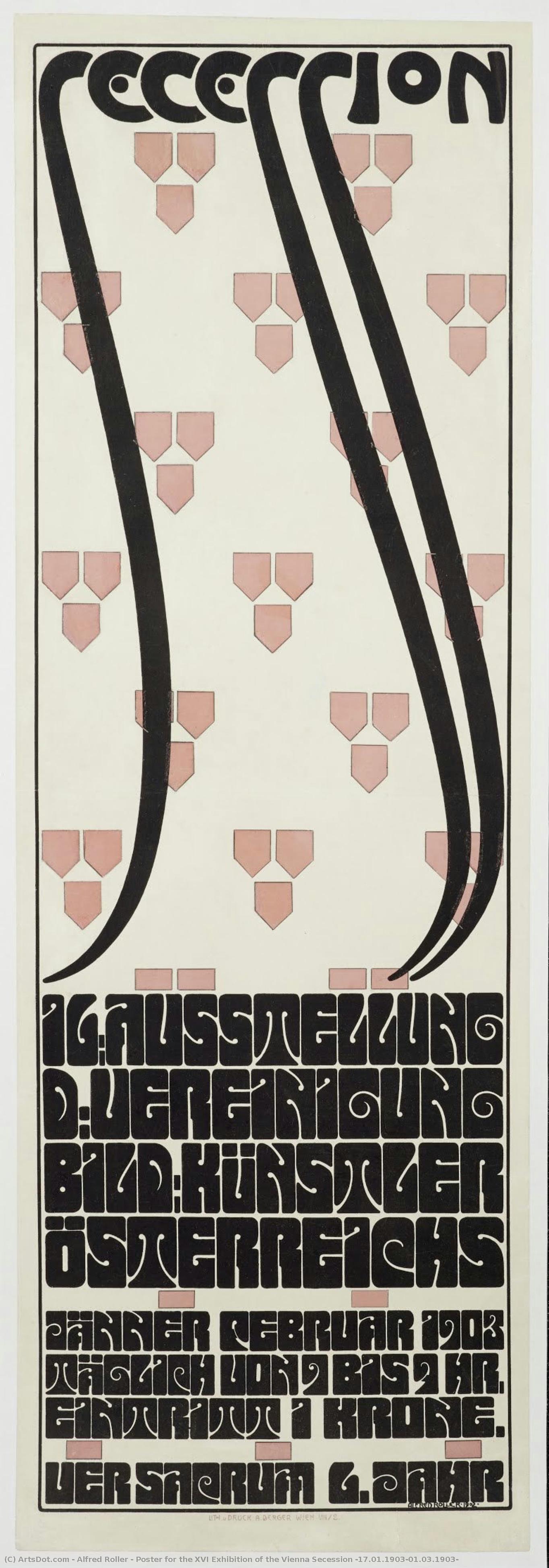 Poster For The Xvi Exhibition Of The Vienna Secession (17.01.1903-01.03.1903) — Alfred Roller