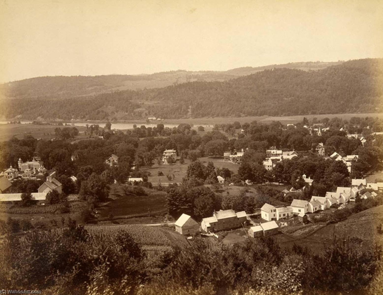 View West From Pavillion, From The Album Views Of Charlestown, New Hampshire — Gotthelf Pach
