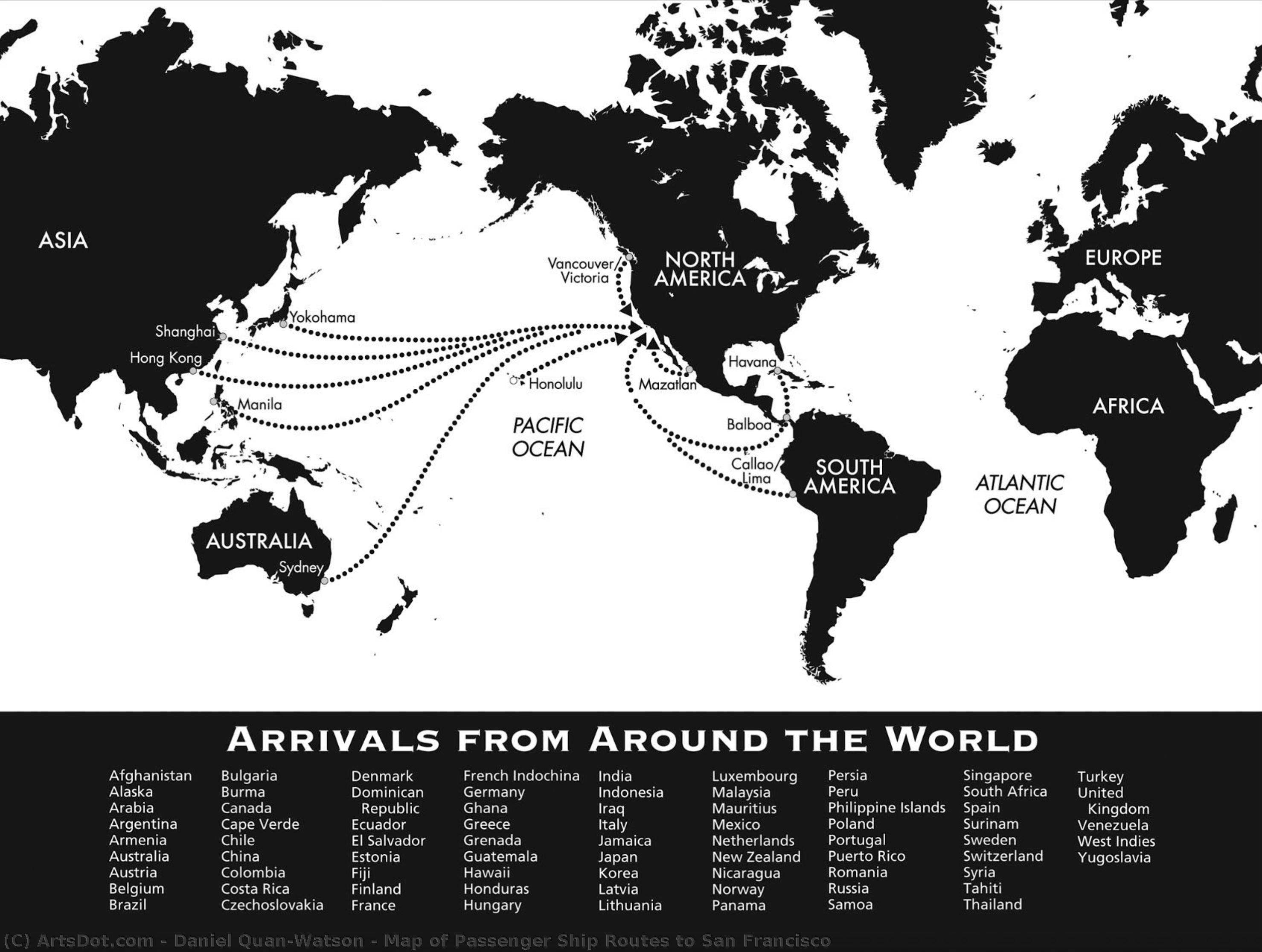 Map Of Passenger Ship Routes To San Francisco — Daniel Quan-watson