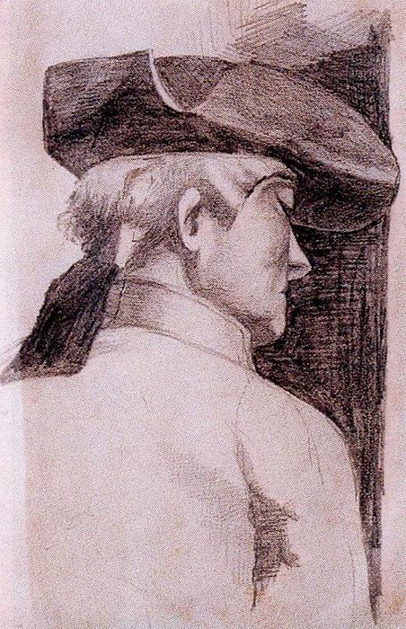Bust Of A Gentleman From The Back — Ovidio Murguía De Castro