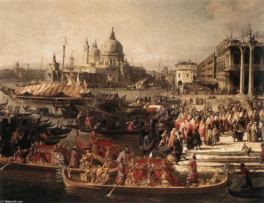 Arrival Of The French Ambassador In Venice (detail) — Каналето