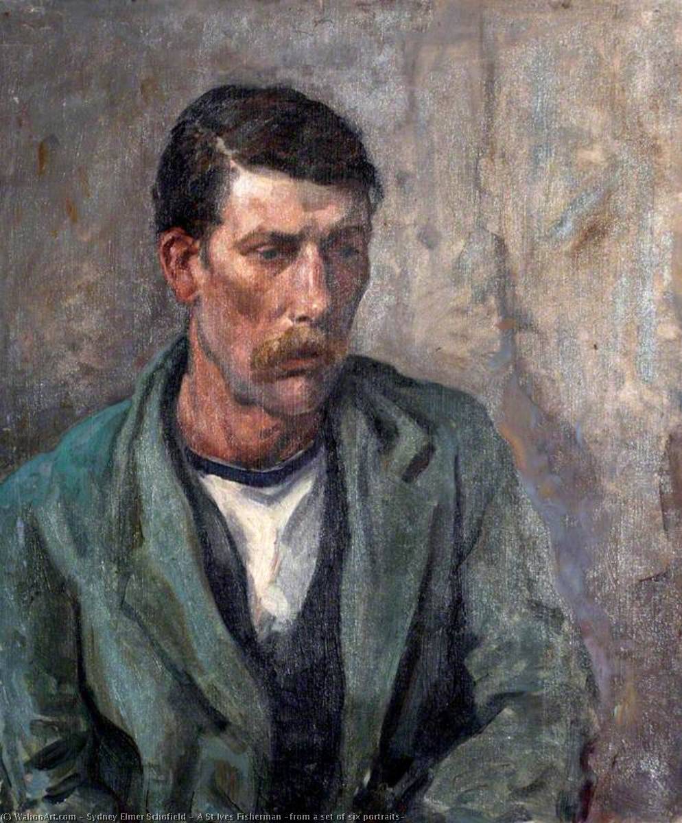 A St Ives Fisherman (from A Set Of Six Portraits) — Sydney Elmer Schofield