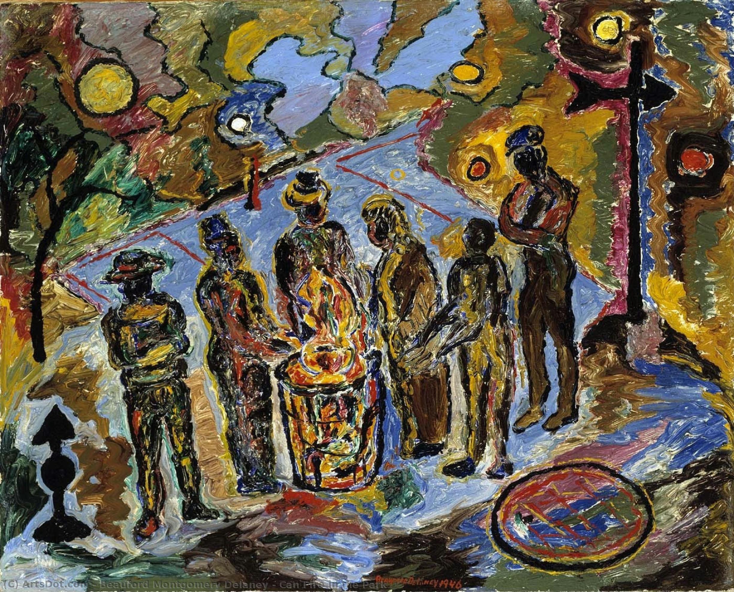El Fuego En El Parque — Beauford Montgomery Delaney