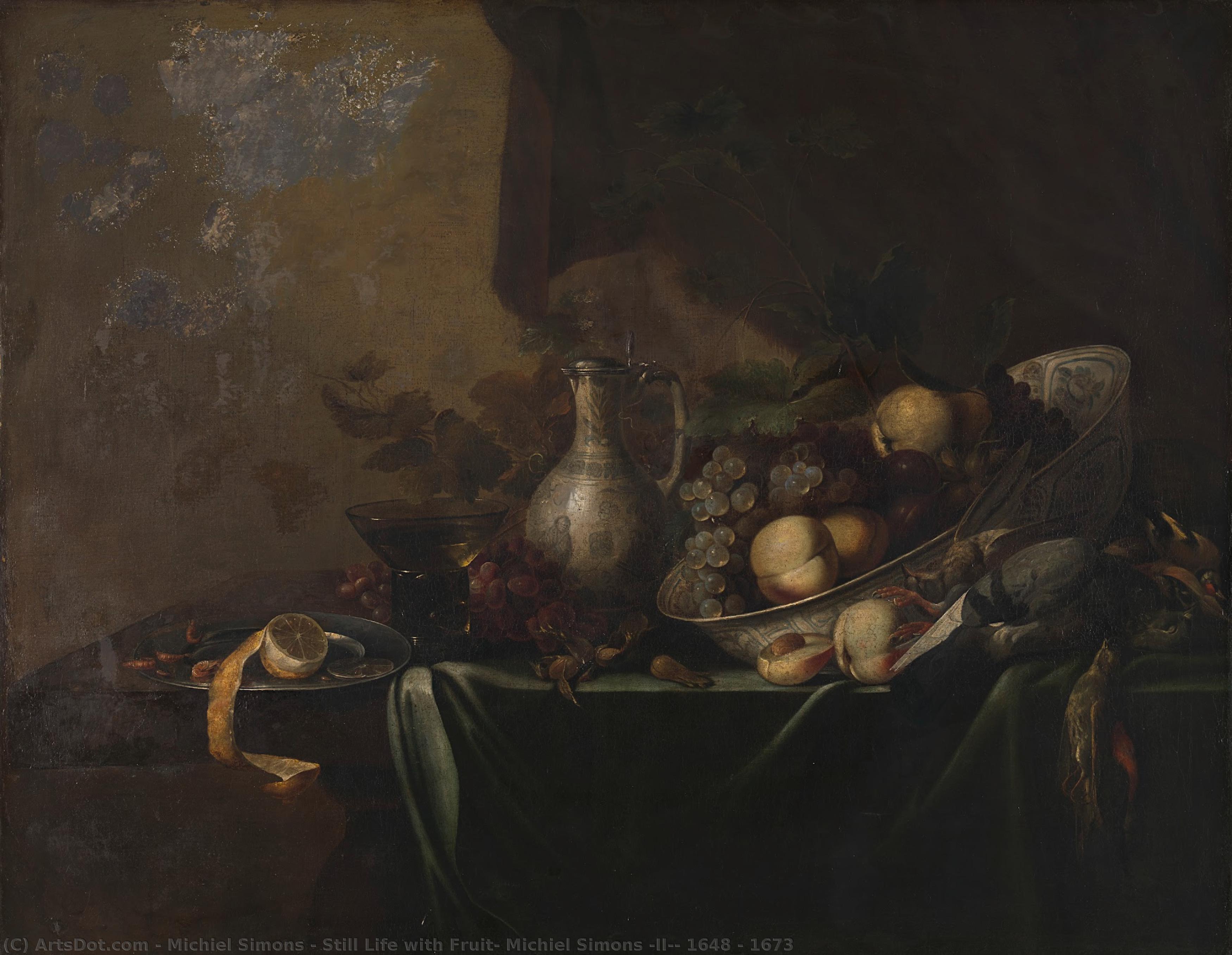 Still Life With Fruit, Michiel Simons (ii), 1648 - 1673 — Michiel Simons
