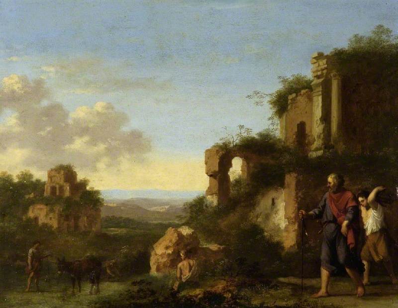Landscape With Abraham And Isaac — Kornelis Van Poelenbuh