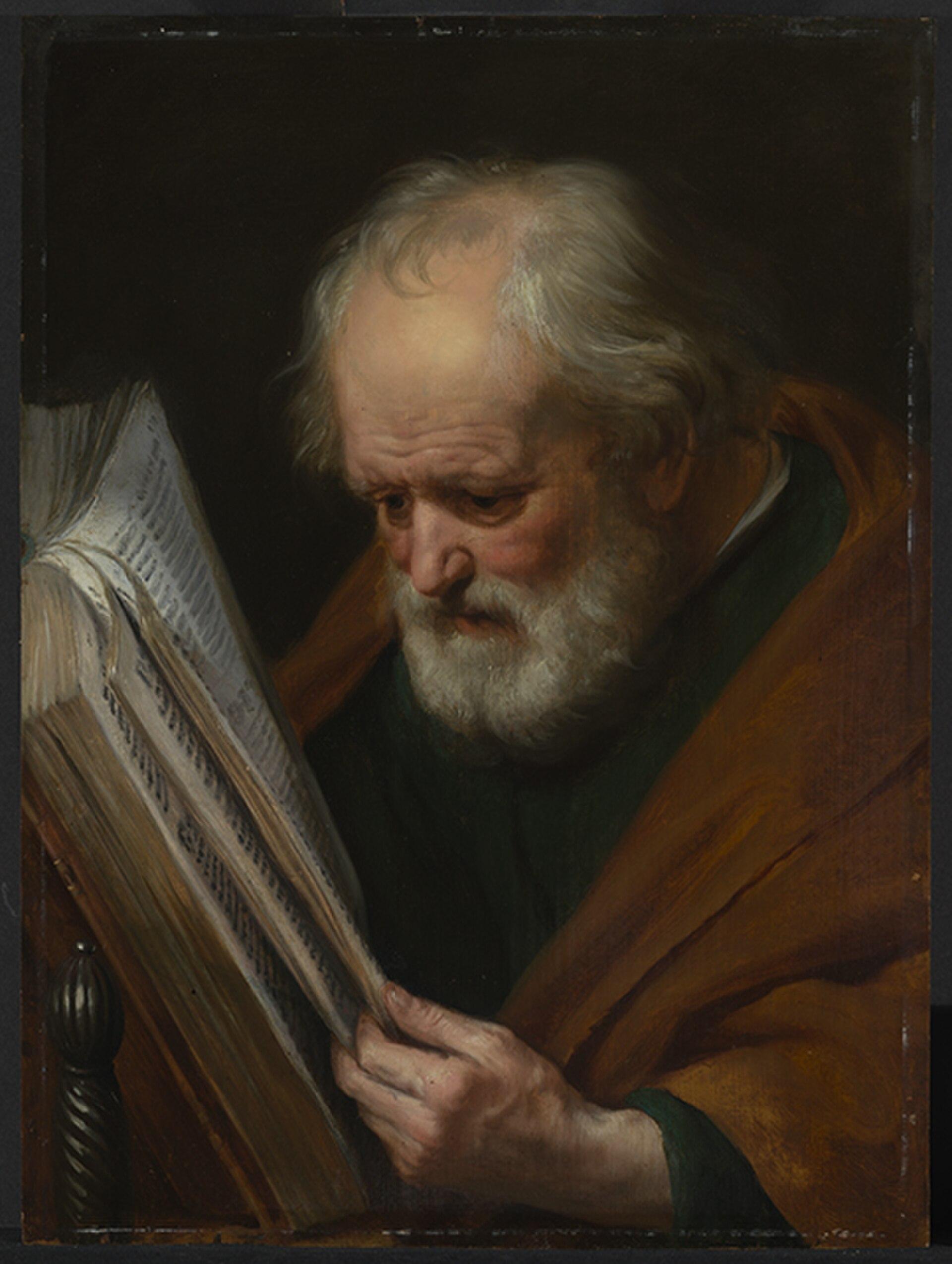 Half Figure Of An Apostle Reading — Hendrick Bloemaert