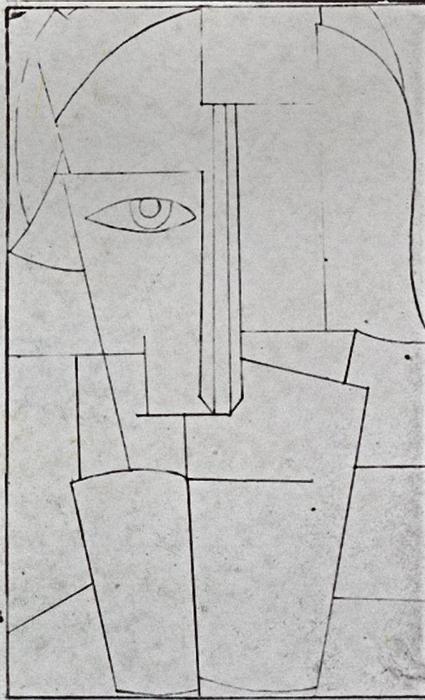 Sketch For A Portrait Of Ivan Klyun — Kazimir Malevich