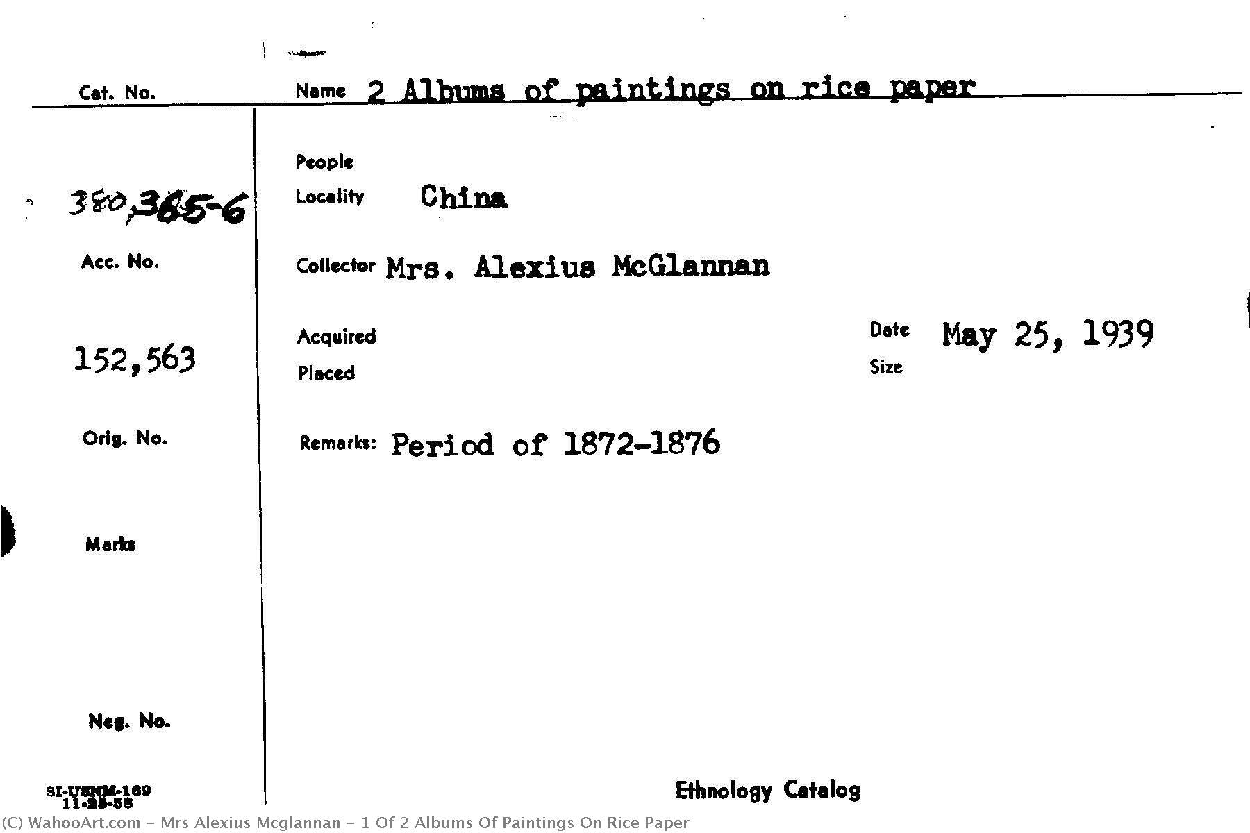 1 Of 2 Albums Of Paintings On Rice Paper — Mrs Alexius Mcglannan