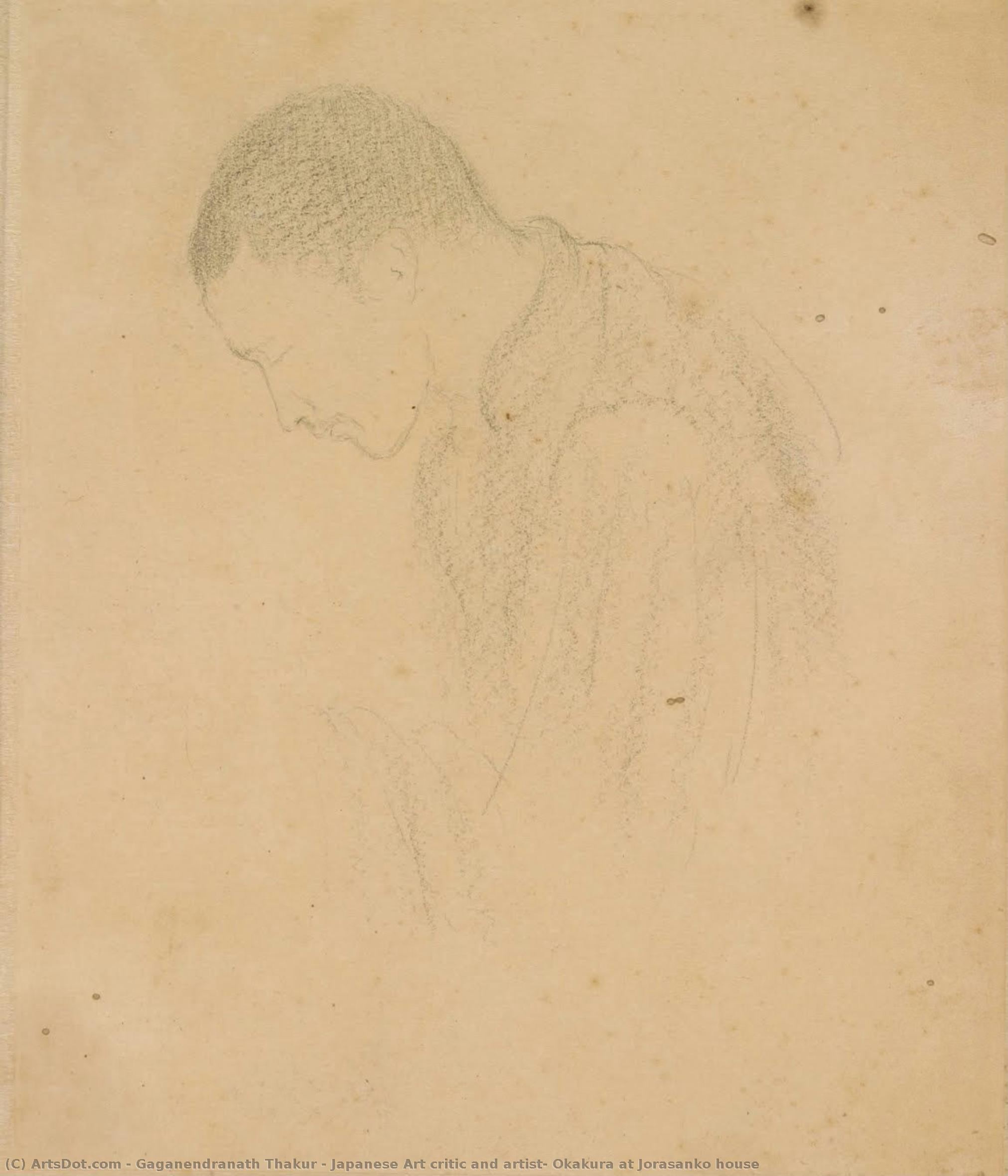 Japanese Art Critic And Artist, Okakura At Jorasanko House — Gaganendranath Thakur
