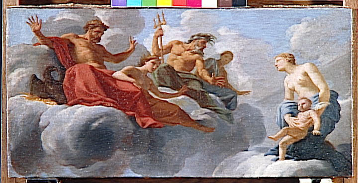 Venus Presente L'amour A Jupiter, Junon, Neptune Et Amphitrite — Eustache Le Sueur (lesueur)