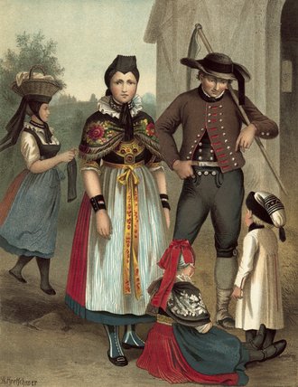 German Costume Nieder Churhessen — Albert Kretschmer
