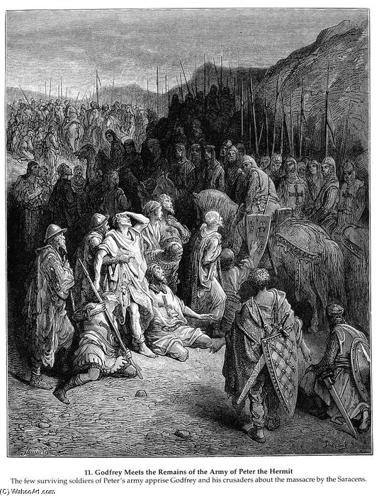 Godfrey Meets The Remains Of The Army Of Peter The Hermit — Paul Gustave Doré