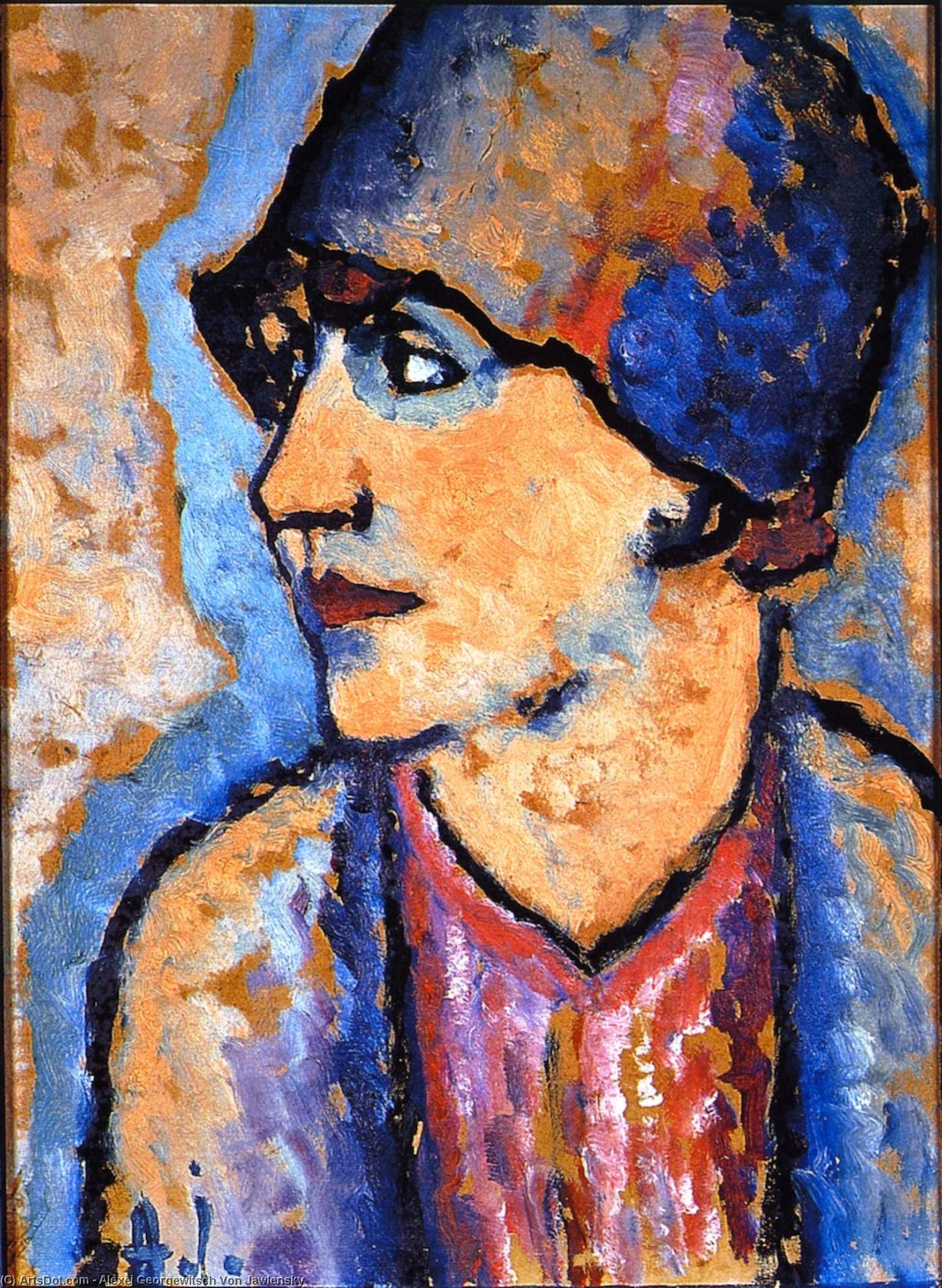 Portrait Of Mrs. Kirchhoff — Alexej Von Jawlensky
