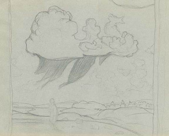 Procopius The Blessed Averts The Stone Cloud From The Great Ustiug — Nicholas Roerich