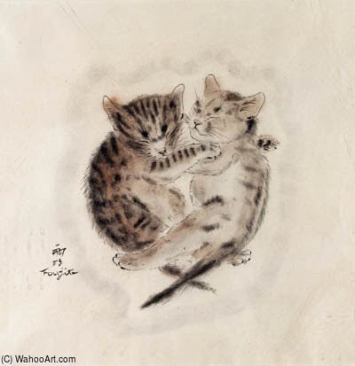 Les Deux Chattons — Léonard Tsuguharu Foujita