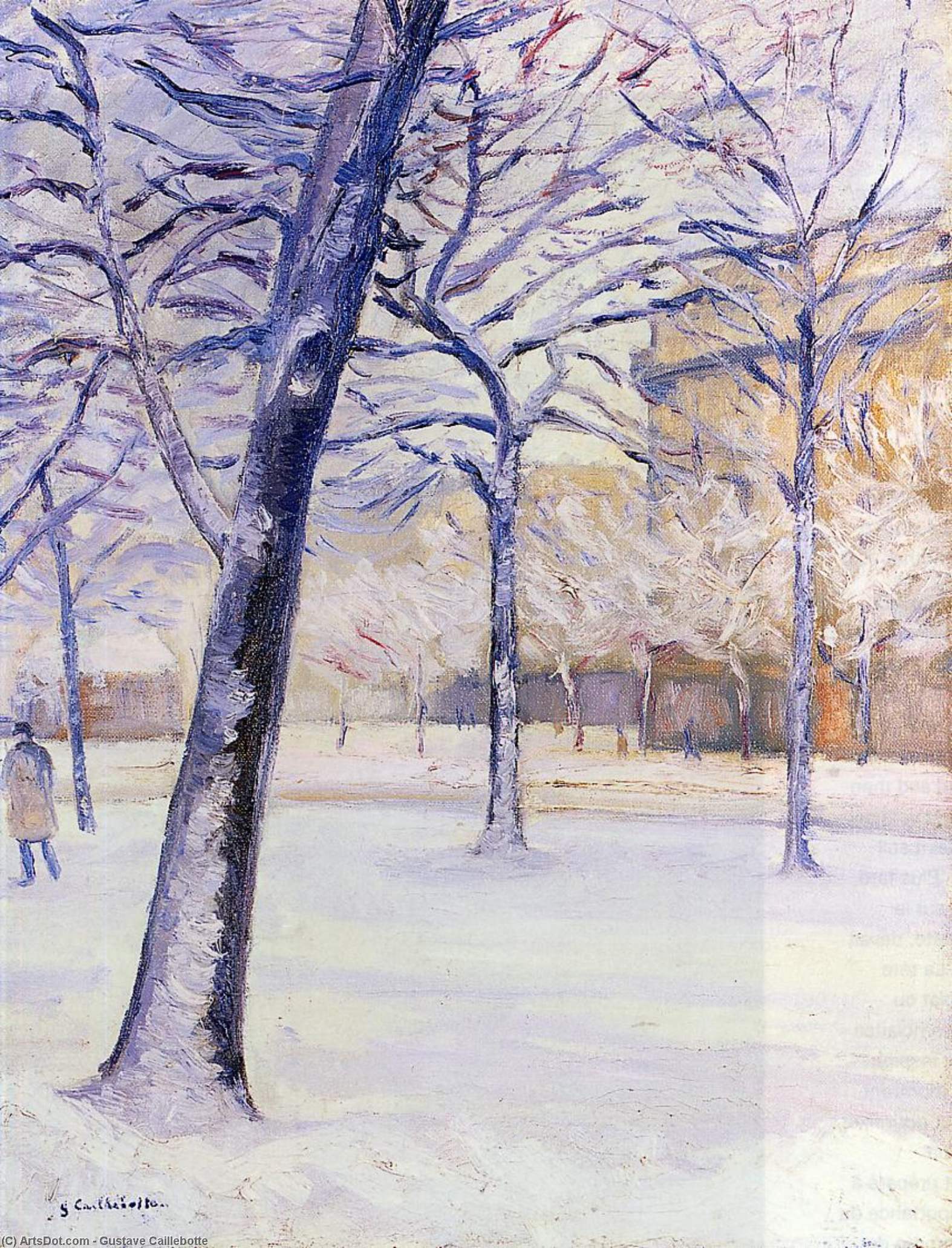 Park In The Snow — Gustave Caillebotte