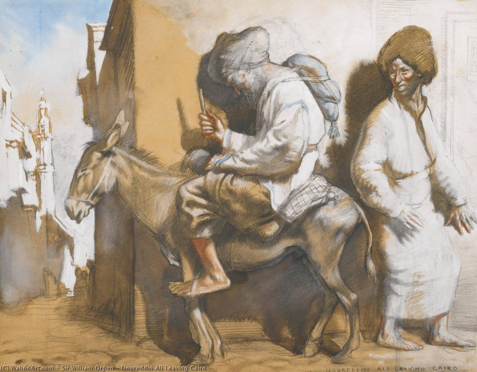 Noureddin Ali Leaving Cairo — Sir William Newenham Montague Orpen