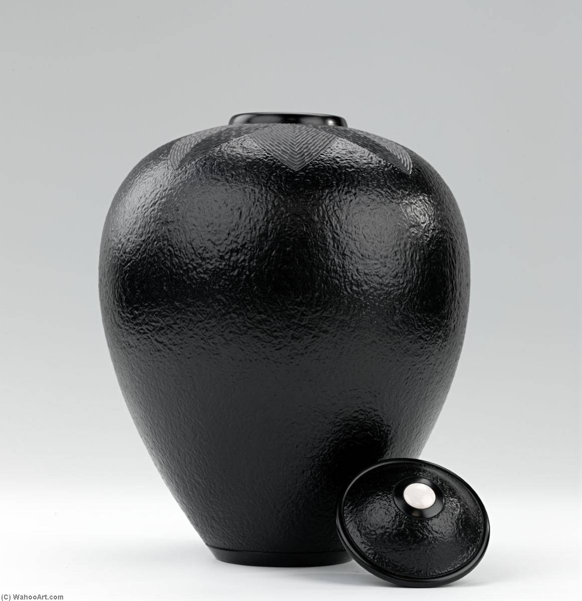 Black Textured Jar — John Jordan