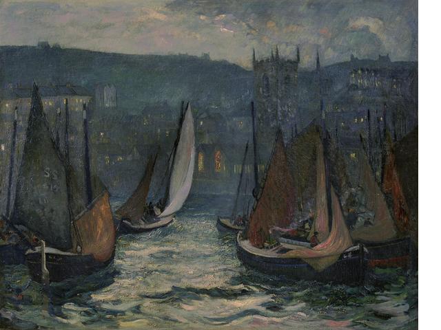 Harbor Scene — Richard Hayley Lever