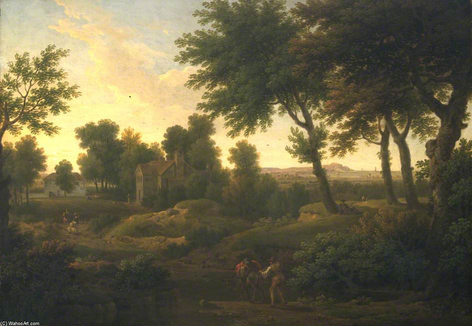 Landscape With Farm Buildings — George Washington Thomas Lambert